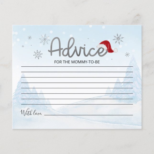 Santa Baby Budget Babyduschratenkarten (Vorderseite)