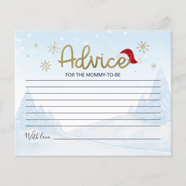 Santa Baby Budget Babyduschratenkarten (Vorderseite)