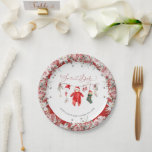 Santa Baby Christmas Baby Baby Dusche Willkommen Pappteller<br><div class="desc">Santa Baby Weihnachtsduschgeschlecht neutral</div>