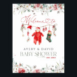 Santa Baby Christmas Baby Baby Dusche Willkommen Poster<br><div class="desc">Santa Baby Christmas Baby Baby Dusche Willkommen</div>