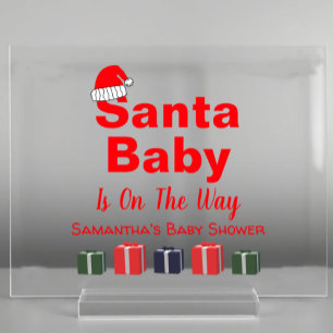 Santa Baby Christmas Baby Dusche Acrylschild