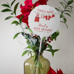 Santa Baby Christmas Baby Dusche Ballon<br><div class="desc">Feiern Sie die Freude an der Weihnachtszeit mit der Weihnachtsdusche des Weihnachtsmannes! Diese charmanten Ballons verfügen über eine Wäscheleine, die mit bezaubernden Babybekleidung des Weihnachtsmanns und einer personalisierten Botschaft geschmückt ist. Diese Ballons sind ideal für Gunst oder um die Tischeinstellungen zu erweitern.</div>