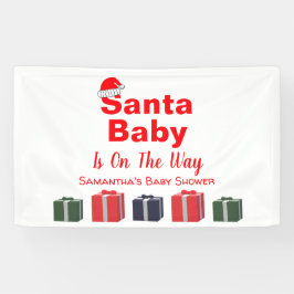Santa Baby Christmas Baby Dusche Banner