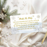 Santa Baby Christmas Baby Dusche Begleitkarte<br><div class="desc">Schöne Kalligraphie mit Schneeflocken,  winterbezogene Babydusche. Einfach mit Ihren Daten personalisiert. Karo der Auflistung,  um passende Elemente als Gehäusekarten zu finden.</div>