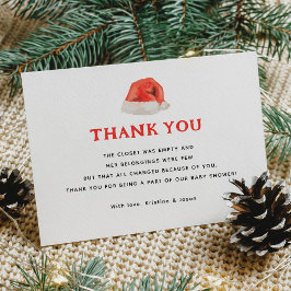 Santa Baby Christmas Baby Dusche Dankeskarte