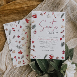 Santa Baby Christmas Baby Dusche Einladung