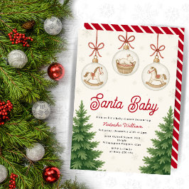 Santa Baby Christmas Baby Dusche Einladung