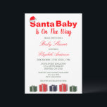 Santa Baby Christmas Baby Dusche Einladung<br><div class="desc">Weihnachtsdusche</div>
