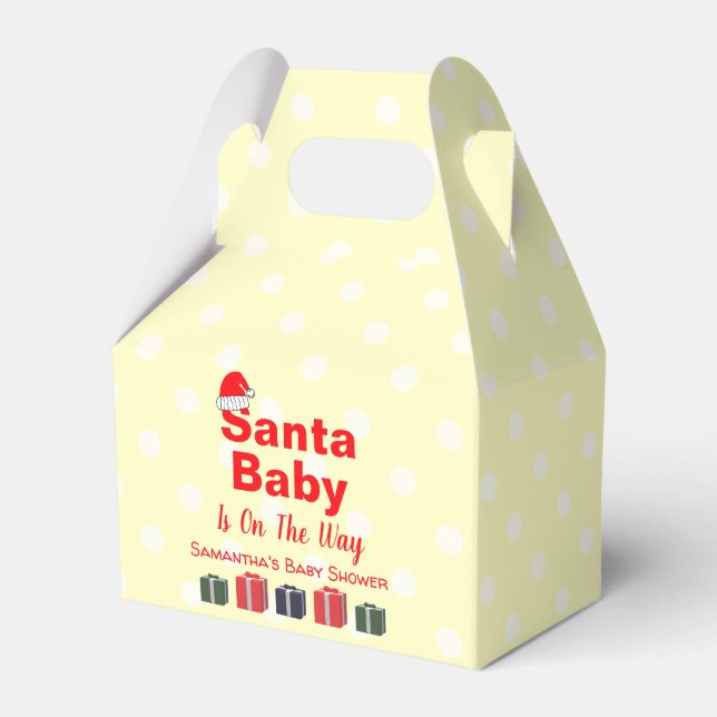 Santa Baby Christmas Baby Dusche Geschenkschachtel (Vorderseite)