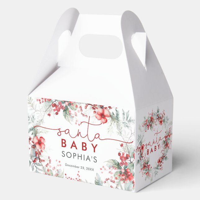 Santa Baby Christmas Baby Dusche Geschenkschachtel (Vorderseite)