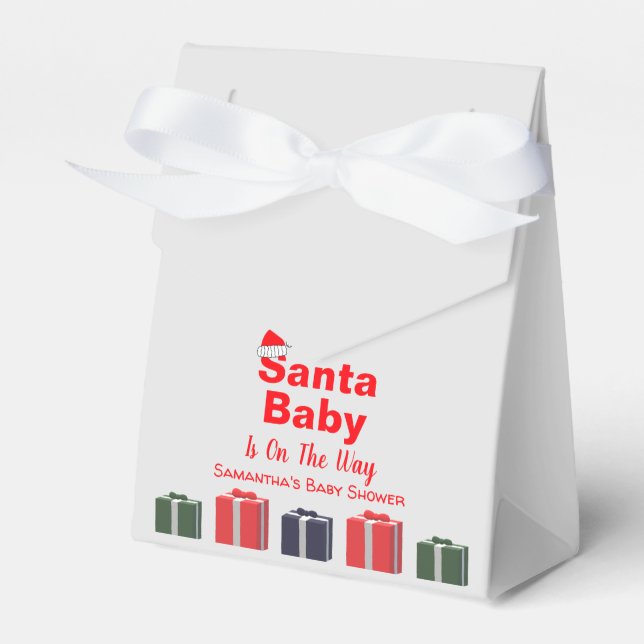 Santa Baby Christmas Baby Dusche Geschenkschachtel (Vorderseite)
