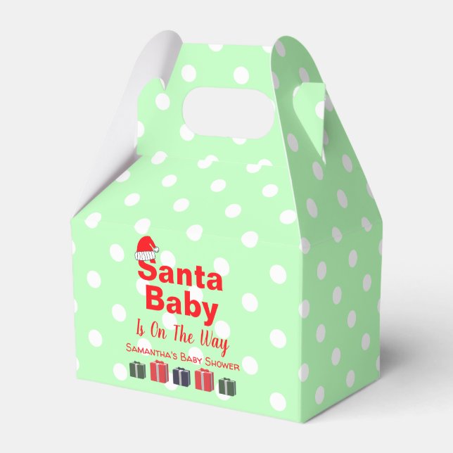 Santa Baby Christmas Baby Dusche Geschenkschachtel (Vorderseite)