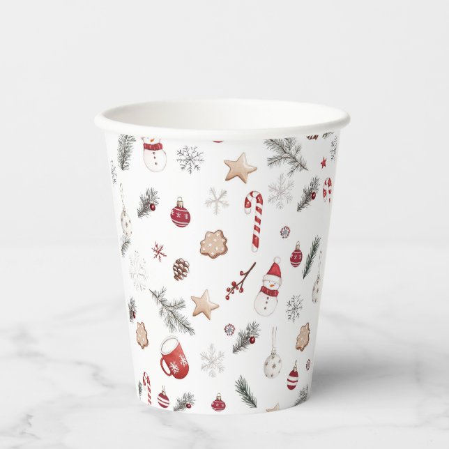 Santa Baby Christmas Baby Dusche Pappbecher (Vorderseite)