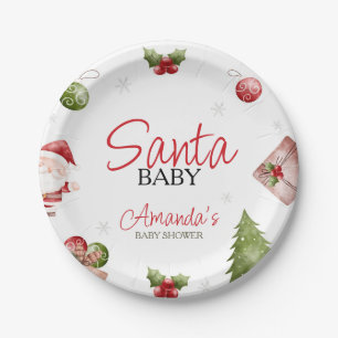 Santa Baby Christmas Baby Dusche Pappteller