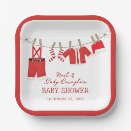Santa Baby Christmas Baby Dusche Pappteller