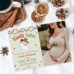 Santa Baby Christmas Baby Dusche Party Foto Einladung<br><div class="desc">Santa Baby Christmas Baby Dusche Party Foto Einladung</div>