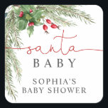 Santa Baby Christmas Baby Dusche Quadratischer Aufkleber<br><div class="desc">*** Bitte geben Sie H073 in den Shop ein, um alle passenden Artikel zu finden *** Oder besuchen Sie unsere Weihnachtsbabys Shower Collection. *** Dieses hochwertige Design ist einfach zu anpassen, um Ihre Hochzeitsfarben, Stile und Thema. Für weitere Anpassungen klicken Sie bitte auf den Link "Edit using Design Tool" und...</div>