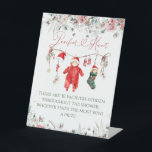 Santa Baby Christmas Baby Dusche Schnuller Jagen Sockelschild<br><div class="desc">Santa Baby Christmas Baby Dusche Schnuller Jagen</div>