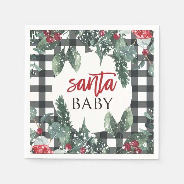 Santa Baby Christmas Baby Dusche Serviette (Vorderseite)