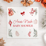 Santa Baby Christmas Baby Dusche Serviette<br><div class="desc">Fügen Sie mit unserer Weihnachtsdusche Napkins eine festliche Touch hinzu. Diese Servietten mit ihren charmanten Urlaubsstilen und den bezaubernden Elementen des Themas Santa sind perfekt für eine Babydusche zu Weihnachten. Ideal, um eine warme und fröhliche Atmosphäre zu schaffen, bringen sie eine unvergessliche und festliche Touch in Ihre Tischdekoration. Wählen Sie...</div>
