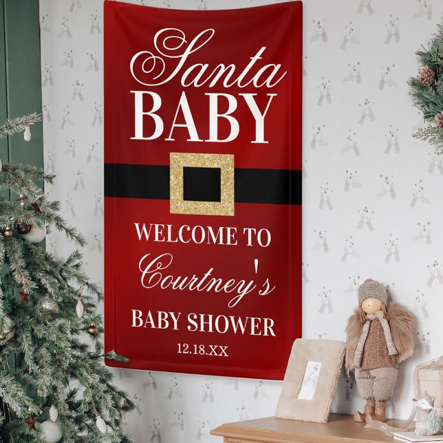 Santa Baby | Christmas Baby Shooter Willkommen Banner (Von Creator hochgeladen)