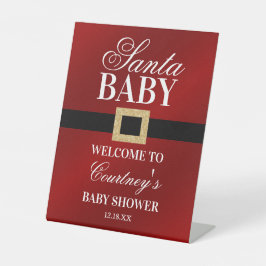 Santa Baby | Christmas Baby Shooter Willkommen Sockelschild