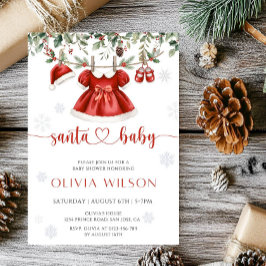 Santa Baby Christmas Baby Shower- Einladung