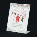 Santa Baby Christmas Baby Shower Mama-osa Bar Sockelschild<br><div class="desc">Santa Baby Christmas Baby Shower Mama-osa Bar</div>