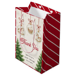 Santa Baby Christmas Baby Shower  Mittlere Geschenktüte