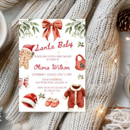 Santa Baby Christmas Baby Shower Party Einladung