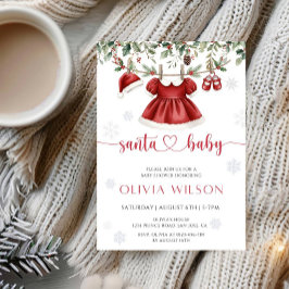 Santa Baby Christmas Baby Shower Party Einladung