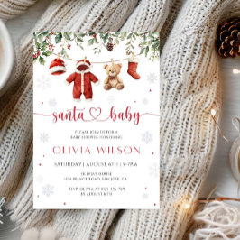 Santa Baby Christmas Baby Shower Party Einladung