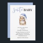Santa Baby Christmas Boy Baby Dusche Einladung<br><div class="desc">Einladung zur Weihnachtsdusche. Das Design zeichnet sich durch ein zauberhaftes Weihnachtsgebäck mit blauer Weihnachtsmannmütze aus. Der Begriff "Santa Baby" ist in stilvoller Typografie geschrieben und setzt den Ton für ein fröhliches und fröhliches Fest. Personalisieren Sie die Einladung mit Ihren Daten.</div>
