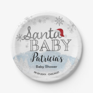 Santa Baby Christmas Boy Baby Dusche Pappteller
