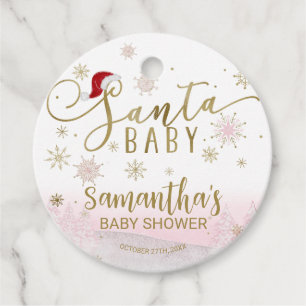 Santa Baby Christmas Girl Babydusche Geschenkanhänger