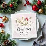 Santa Baby Christmas Girl Babydusche Serviette<br><div class="desc">Santa Baby Christmas Girl Babydusche Napkins</div>