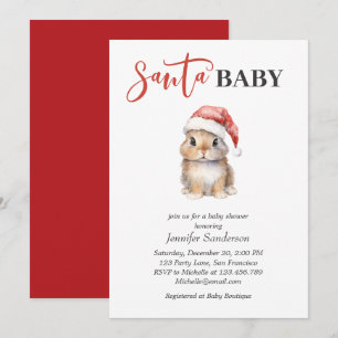 Santa Baby Christmas Girl Kinderdusche Einladung