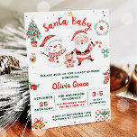 Santa Baby Christmas Snowman Baby Dusche Party Einladung<br><div class="desc">Santa Baby Christmas Snowman Baby Dusche Party Einladung</div>
