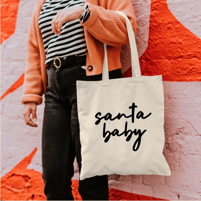 Santa Baby | Christmas Trendy Moderne Minimalistis Tragetasche (Von Creator hochgeladen)