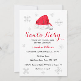 Santa Baby Dezember Winter Red Baby Dusche Einladung