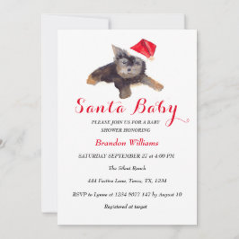 Santa Baby Dezember Winter Red Baby Dusche Einladung