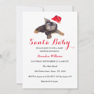 Santa Baby Dezember Winter Red Baby Dusche Einladung