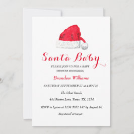 Santa Baby Dezember Winter Red Baby Dusche Einladung