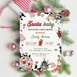 Santa Baby Disco Ball Christmas Baby Dusche Party Einladung<br><div class="desc">Santa Baby Disco Ball Weihnachtsdusche Party Einladung</div>