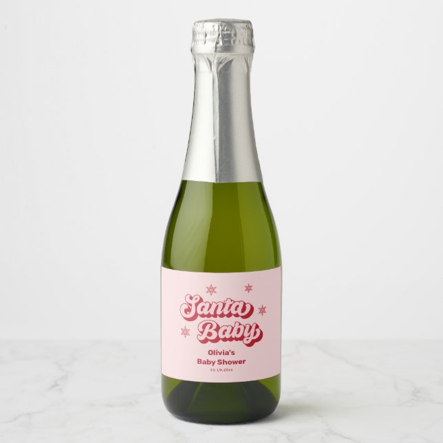 Santa Baby Dusche Champagne (Vorderseite)