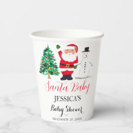 Santa Baby Dusche Red Niedlich Vielen Dank Pappbecher