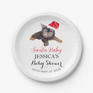 Santa Baby Dusche Red Niedlich Vielen Dank Pappteller