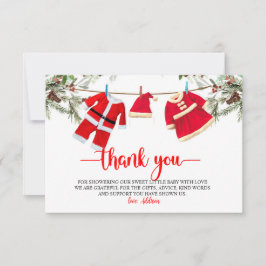 Santa Baby Dusche, Weihnachtsdusche Dankeskarte
