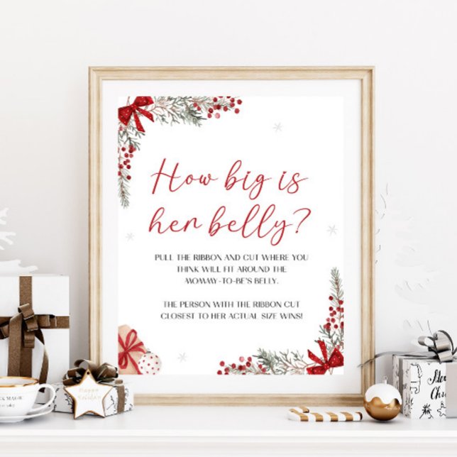 Santa Baby Dusche wie groß ist ihr Bauchzeichen Poster (Von Creator hochgeladen)
