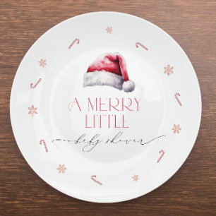 Santa Baby eine kleine kleine Babydusche Pappteller